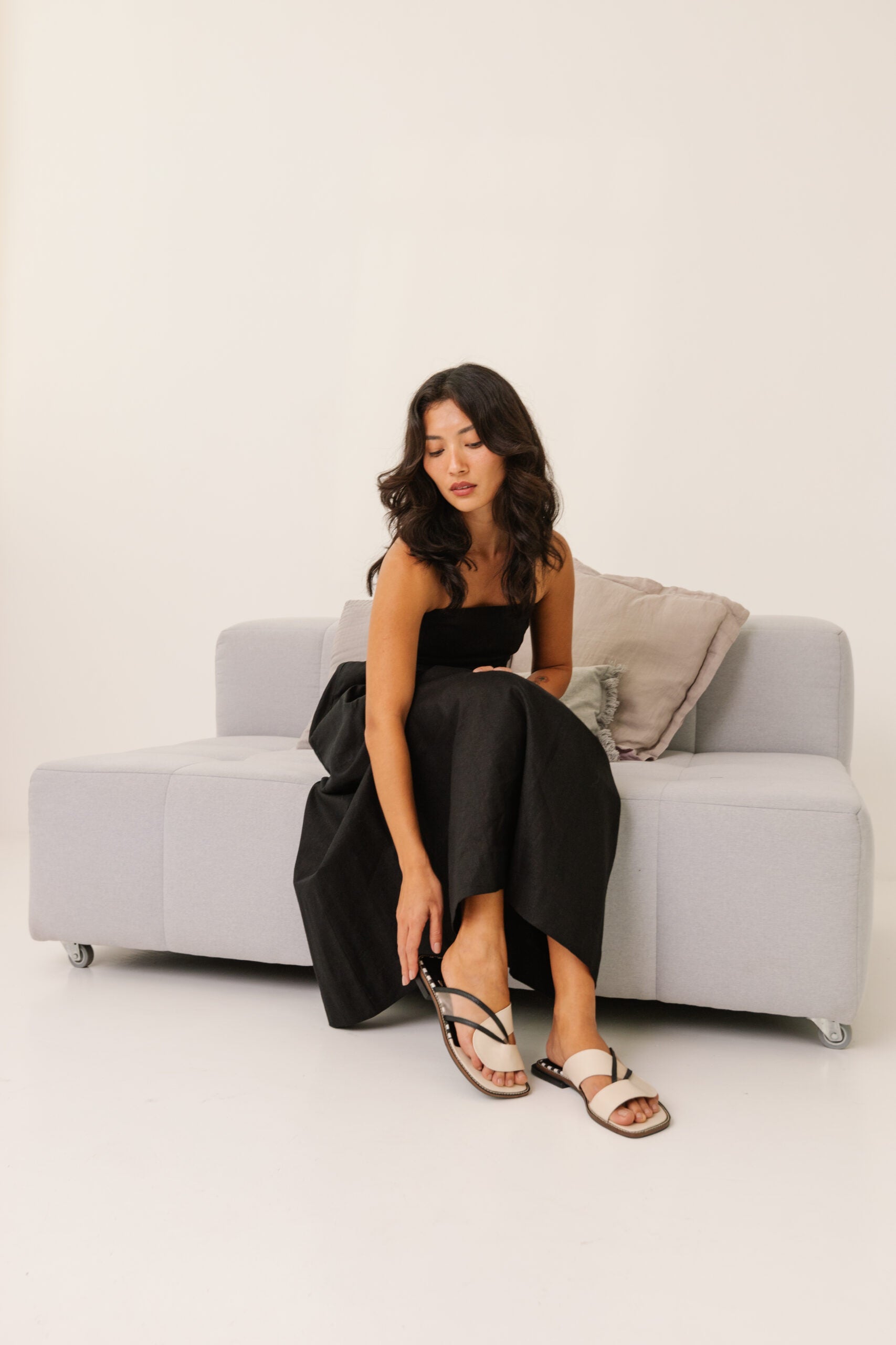 Rasteira Feminina em Couro e Tela El Camino