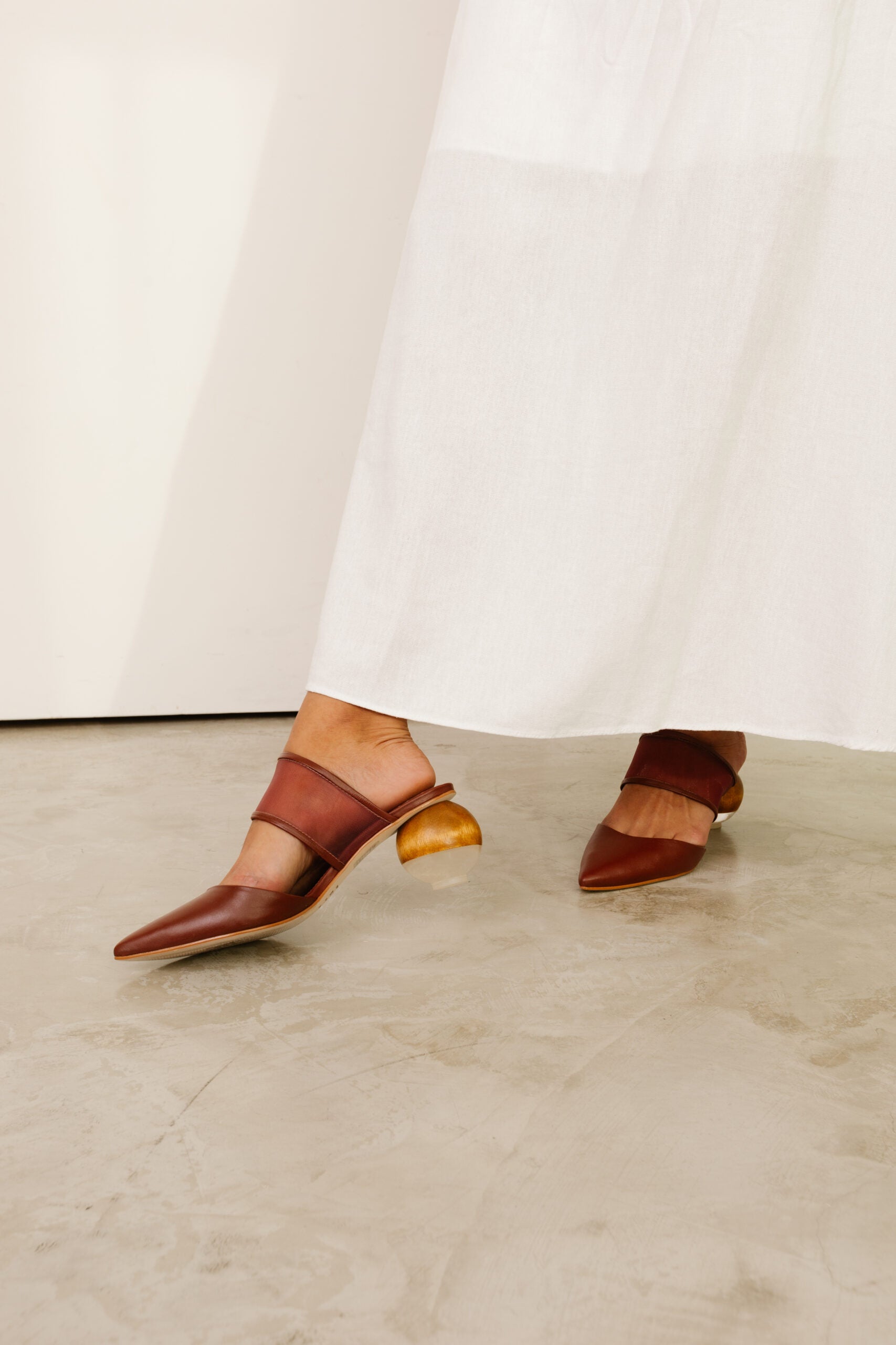 Mule Tela e Couro Milos