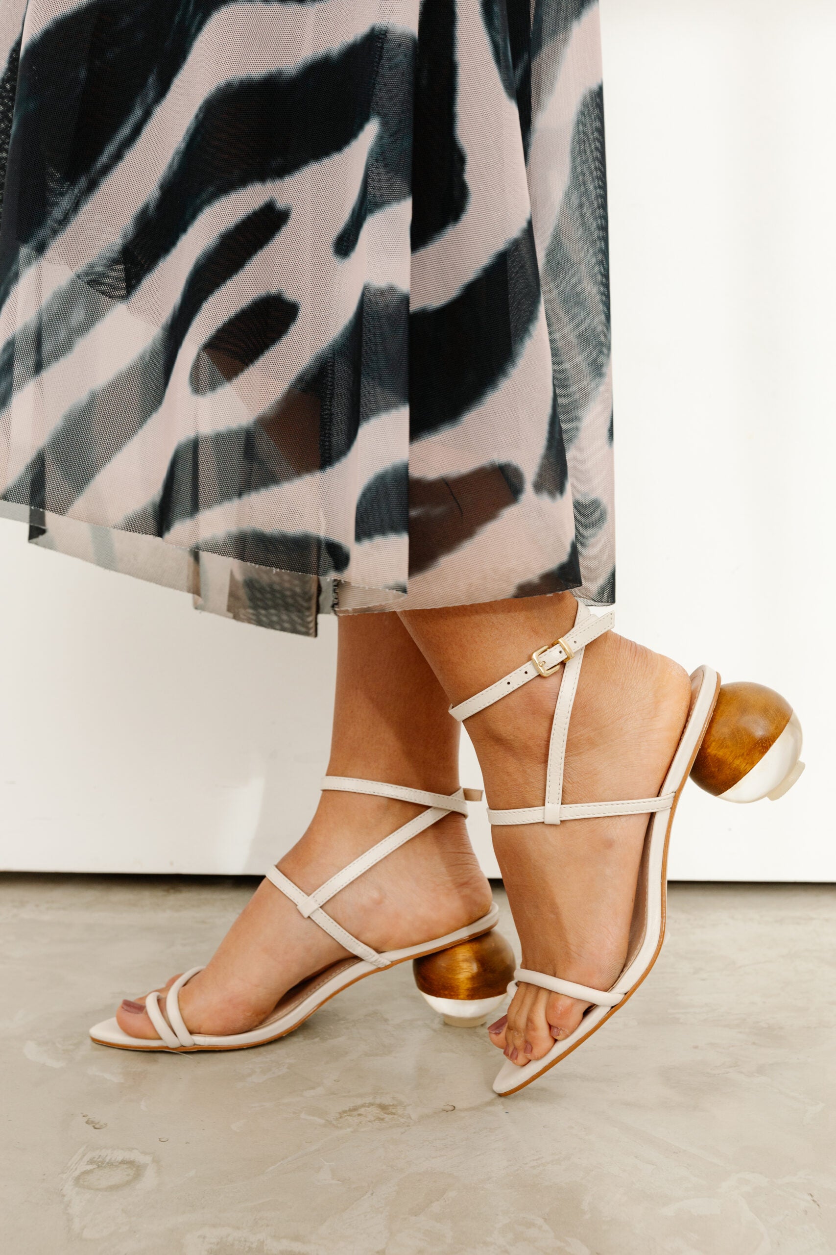 Sandália Salto Madeira Saint-Denis