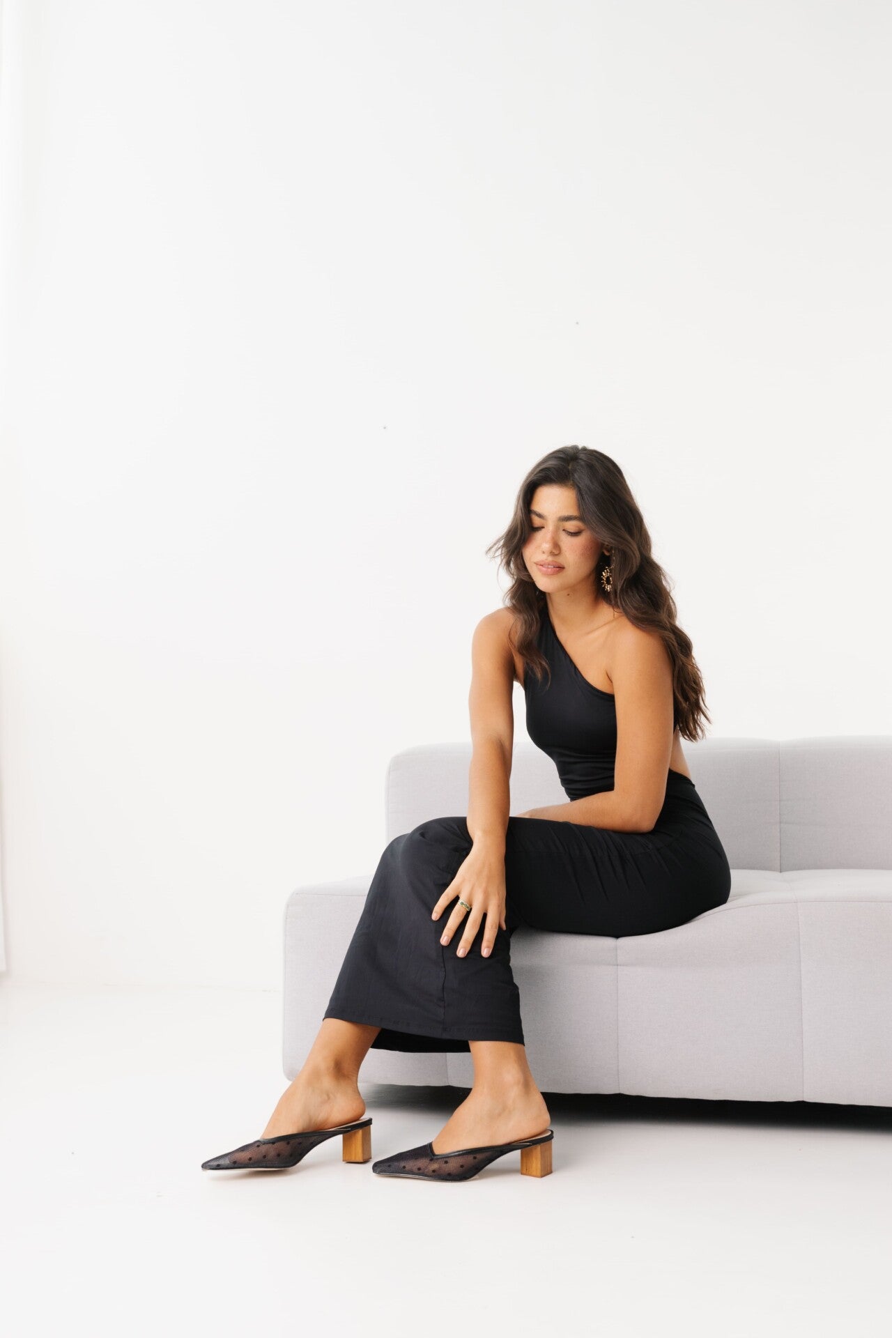 Tamanco Feminino em Couro e Tela Lizandra