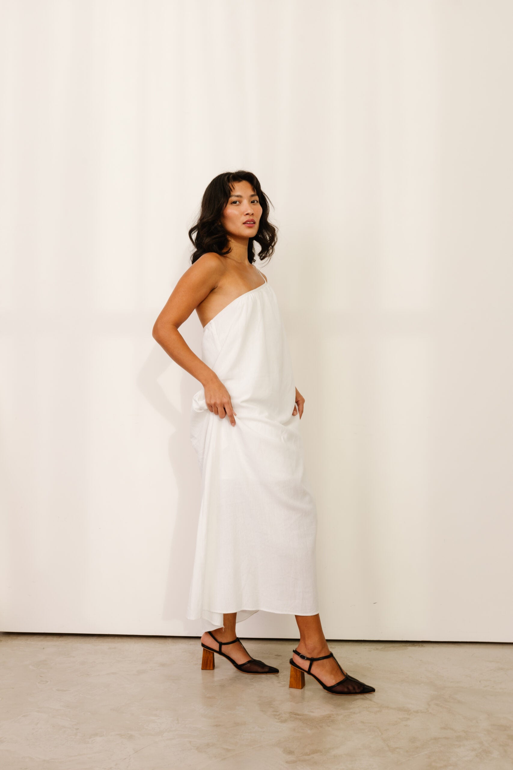 Sapato Feminino Montparnasse Couro e Tela